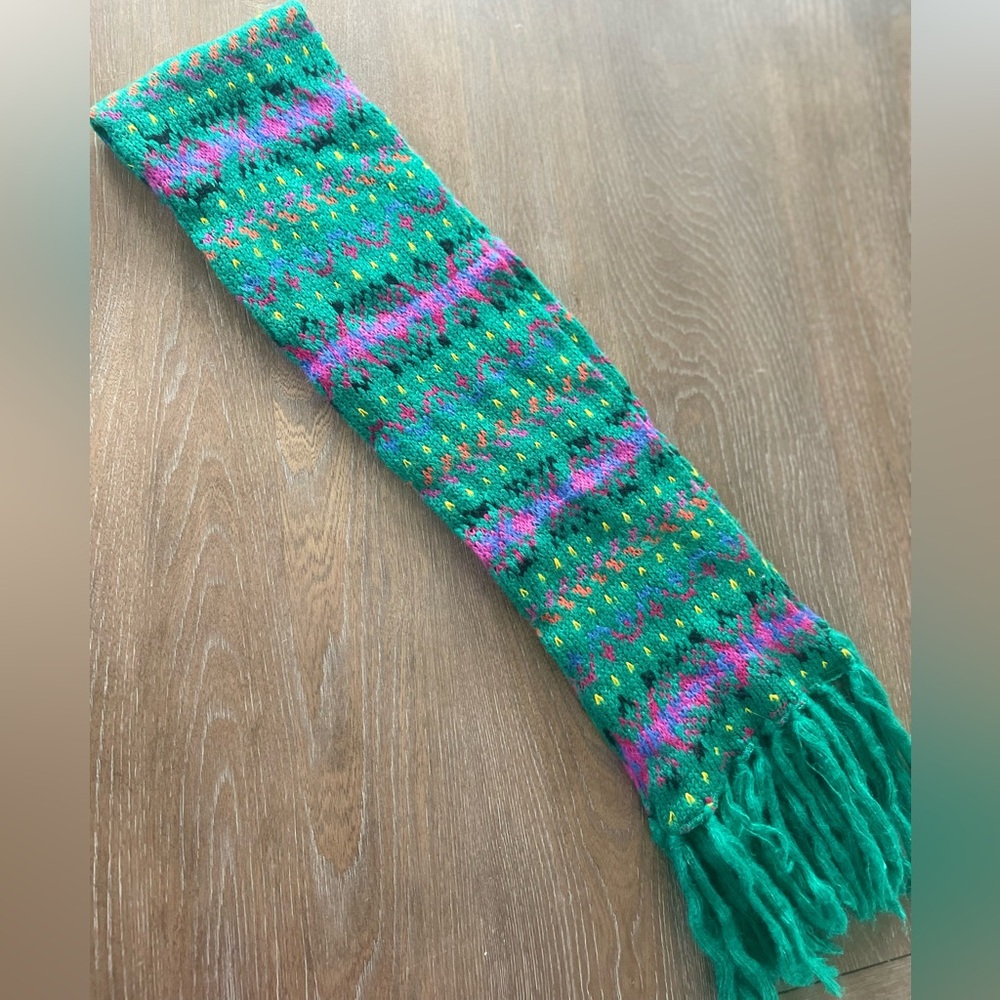 Vintage Colorful Knit Scarf